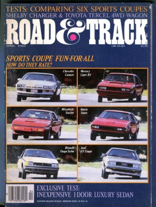 ROAD & TRACK 1983 APR - SHELBY CHARGER, BUFFUM, MG-TC